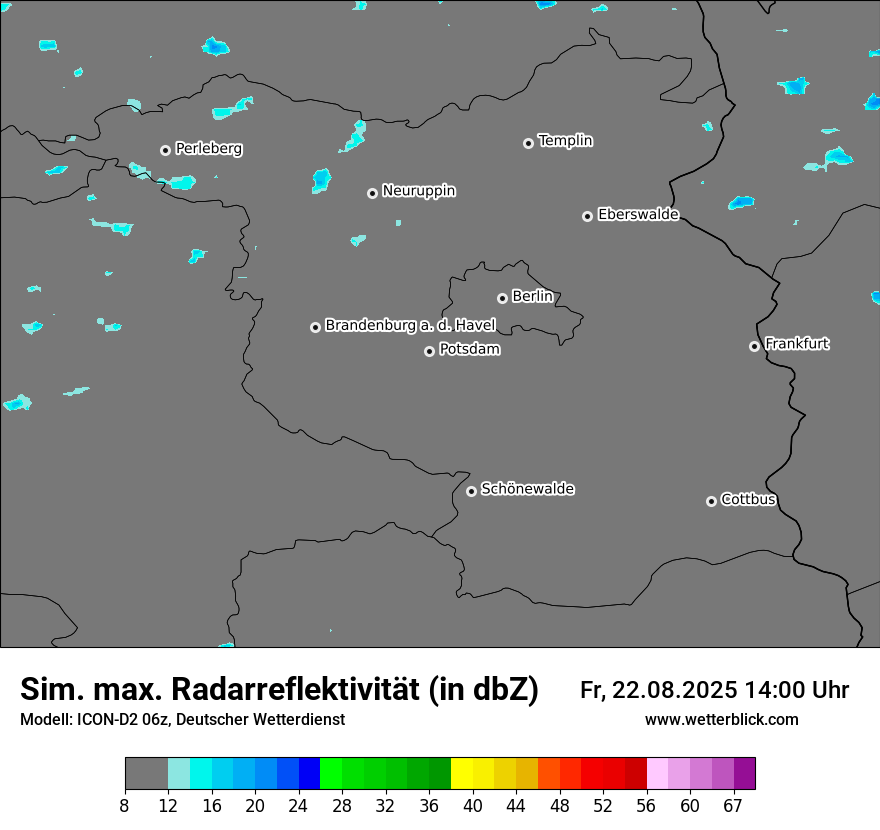 Modellkarten Simuliertes Radarbild