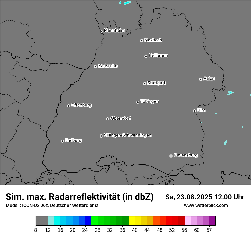 Modellkarten Simuliertes Radarbild