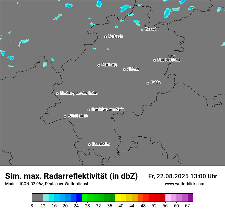 Modellkarten Simuliertes Radarbild