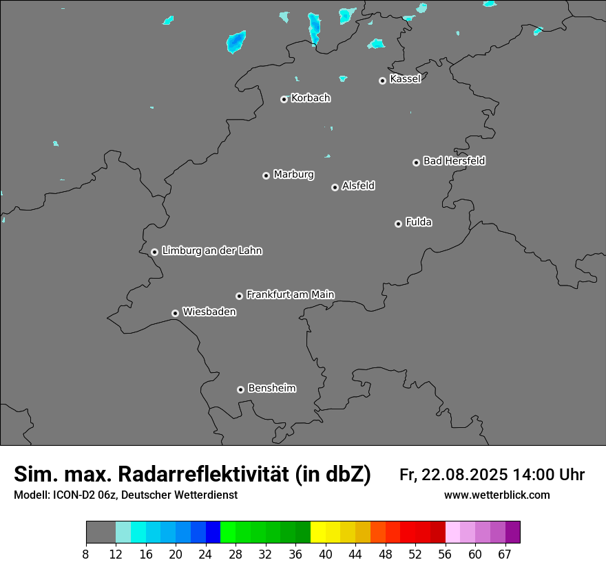 Modellkarten Simuliertes Radarbild