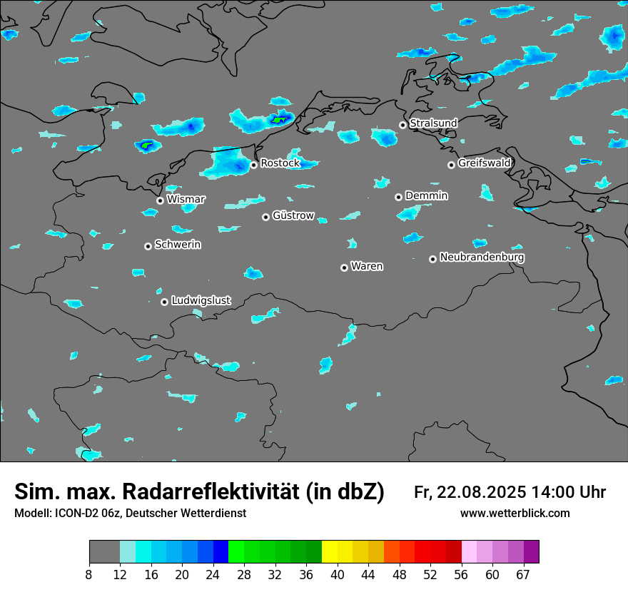 Modellkarten Simuliertes Radarbild