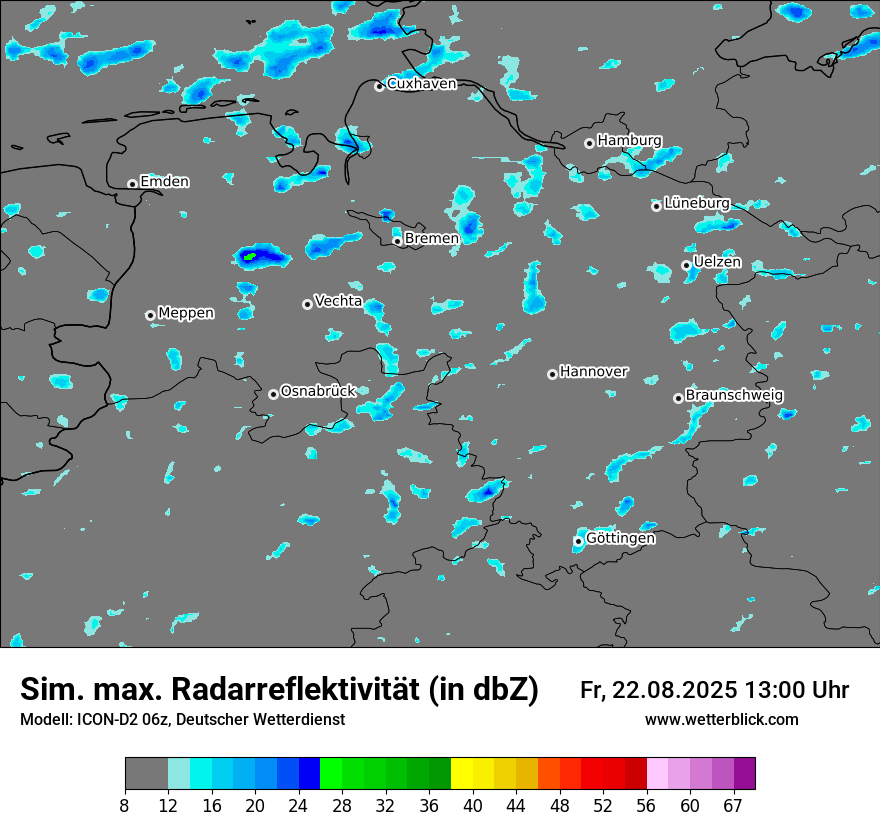 Modellkarten Simuliertes Radarbild