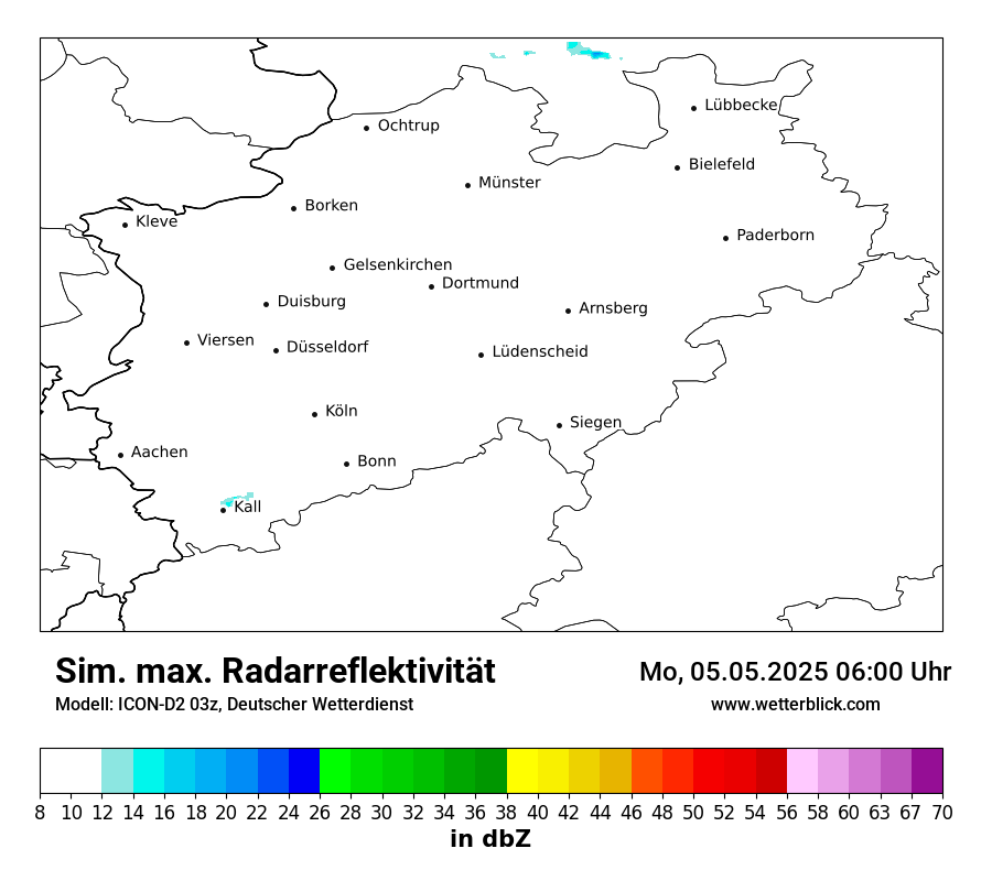 Modellkarten Simuliertes Radarbild