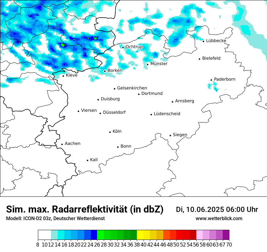 Modellkarten Simuliertes Radarbild