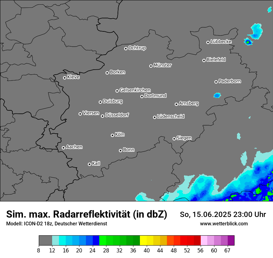 Modellkarten Simuliertes Radarbild