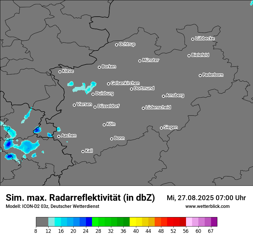 Modellkarten Simuliertes Radarbild