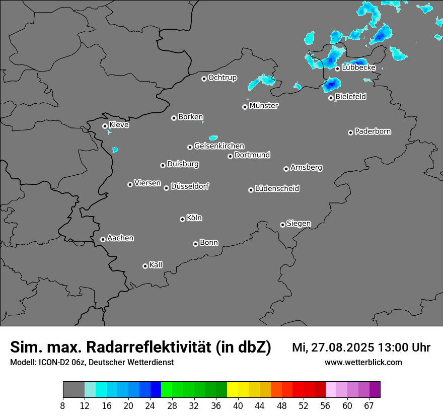 Modellkarten Simuliertes Radarbild