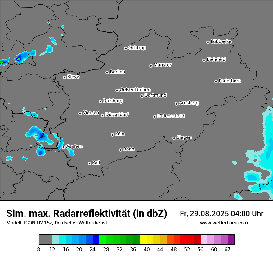 Modellkarten Simuliertes Radarbild