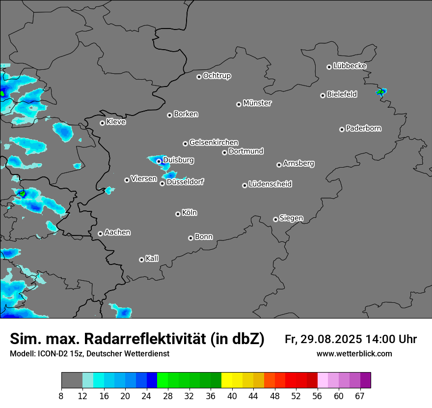 Modellkarten Simuliertes Radarbild
