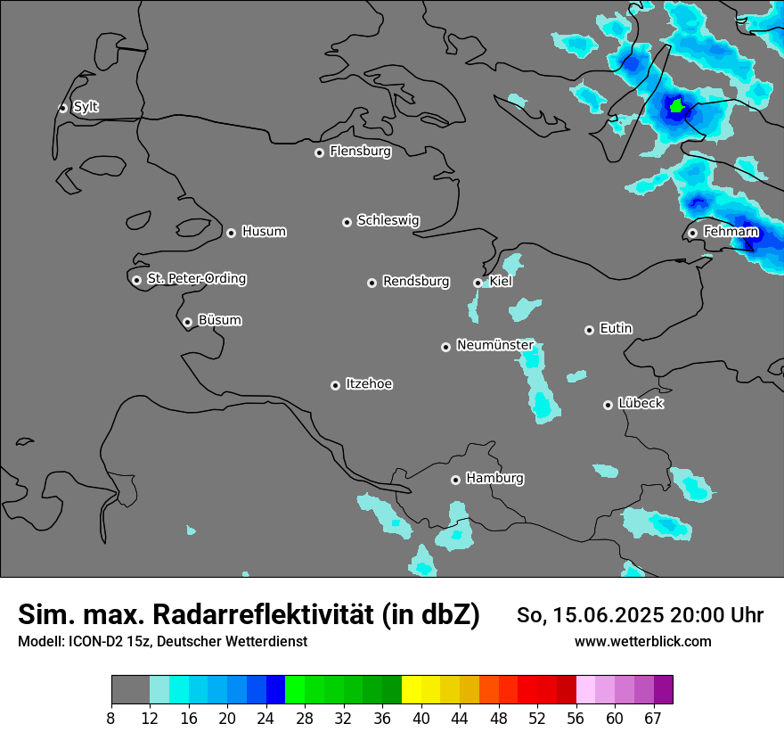 Modellkarten Simuliertes Radarbild