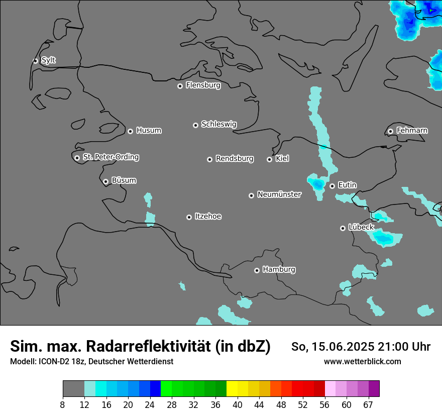 Modellkarten Simuliertes Radarbild