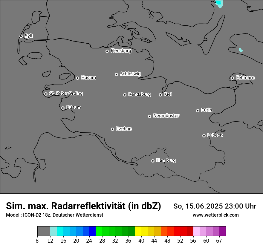 Modellkarten Simuliertes Radarbild
