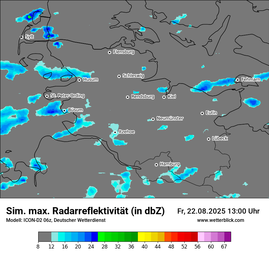 Modellkarten Simuliertes Radarbild