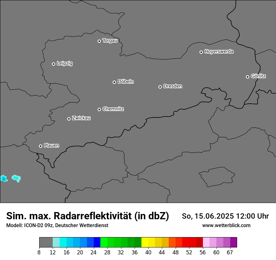 Modellkarten Simuliertes Radarbild