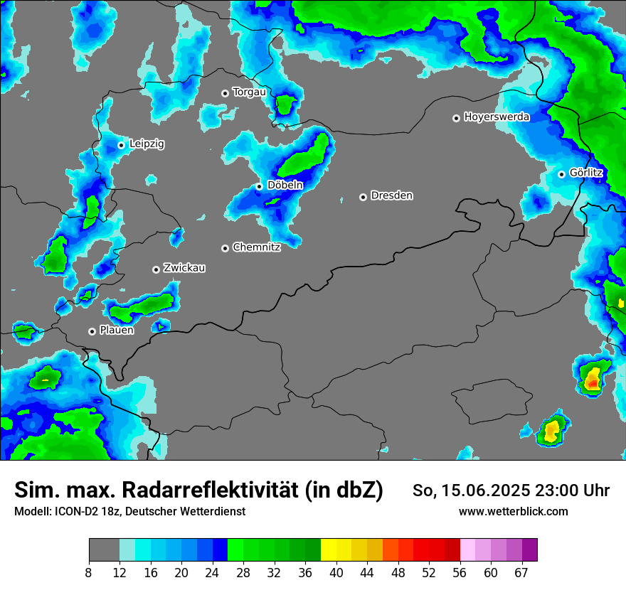 Modellkarten Simuliertes Radarbild