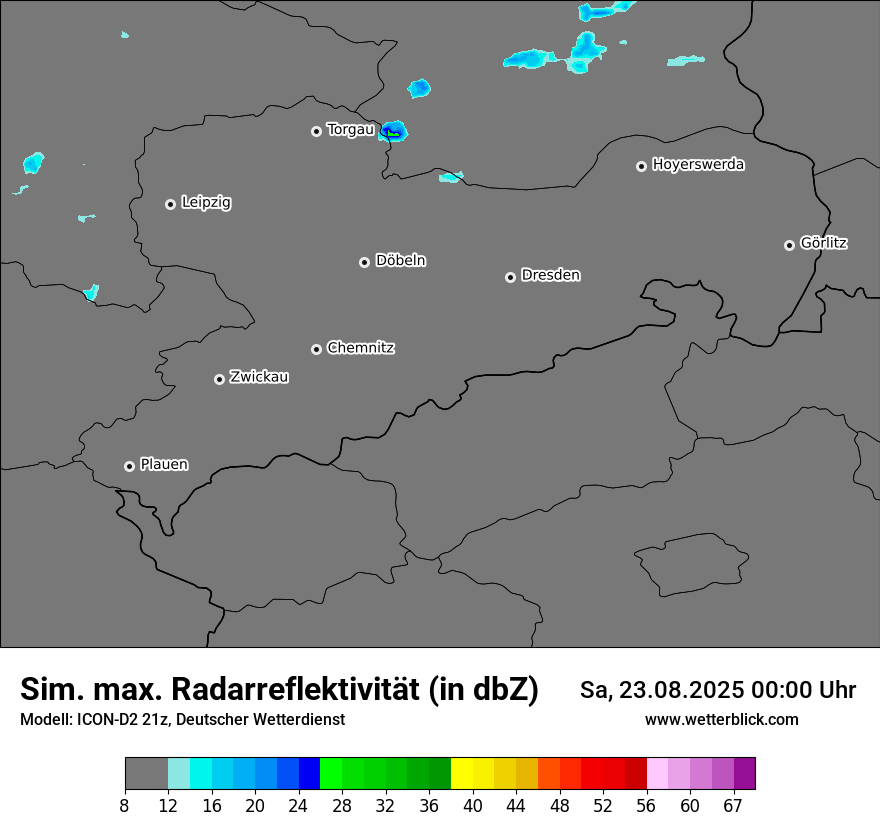 Modellkarten Simuliertes Radarbild
