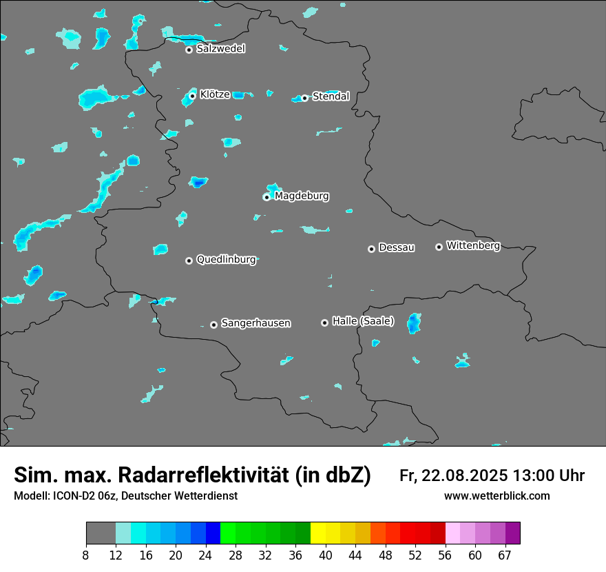 Modellkarten Simuliertes Radarbild