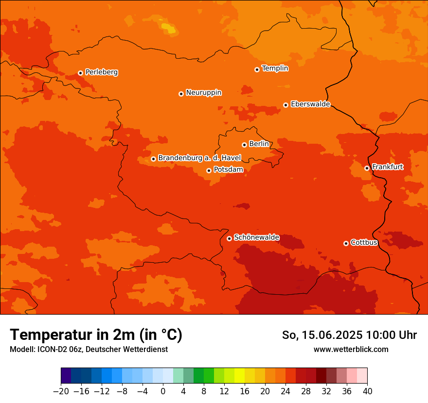 Modellkarten Temperatur