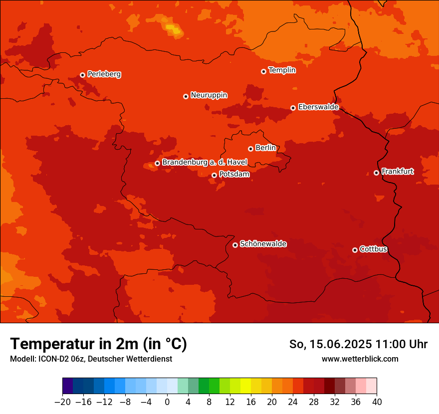 Modellkarten Temperatur