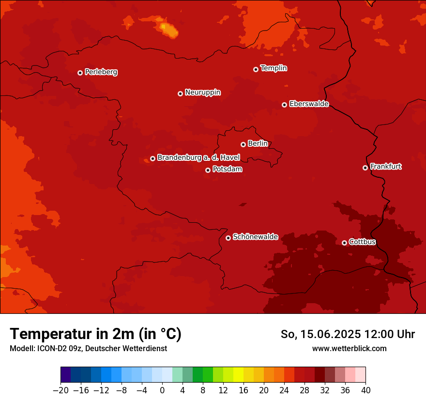 Modellkarten Temperatur
