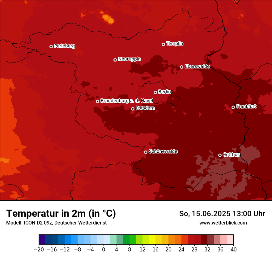 Modellkarten Temperatur