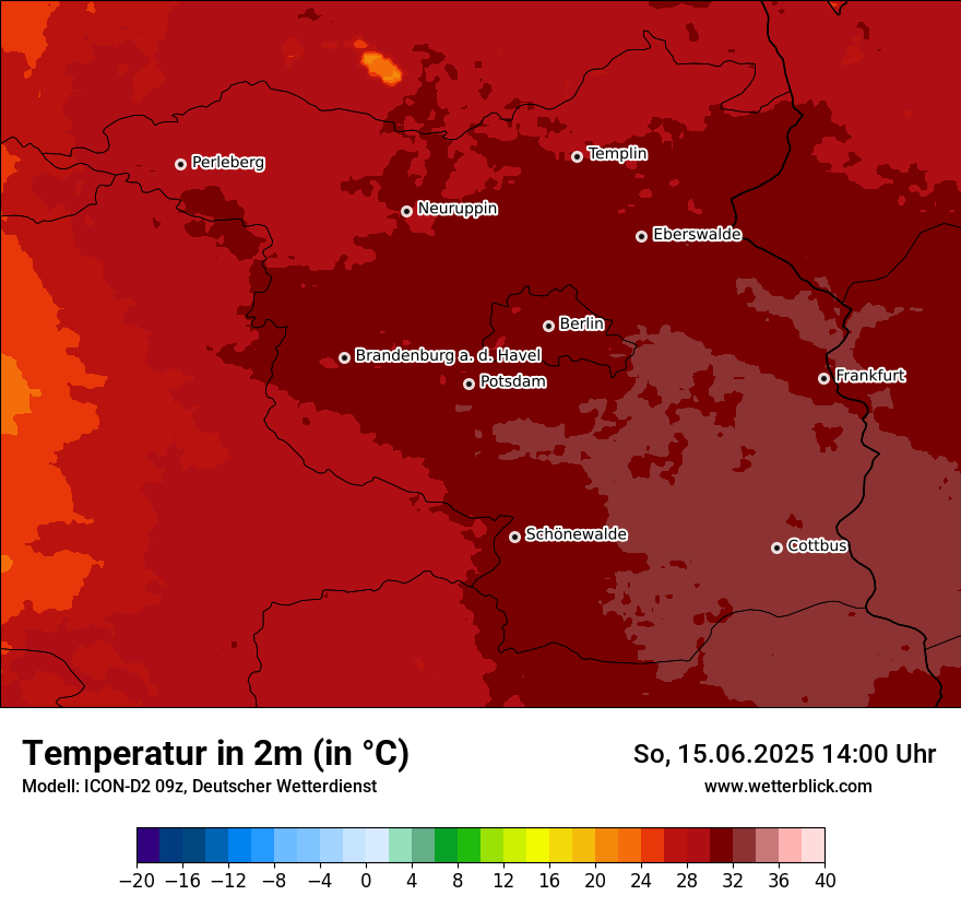 Modellkarten Temperatur