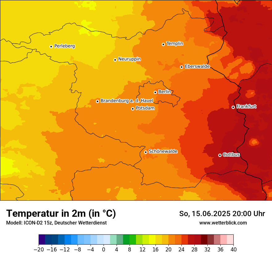 Modellkarten Temperatur