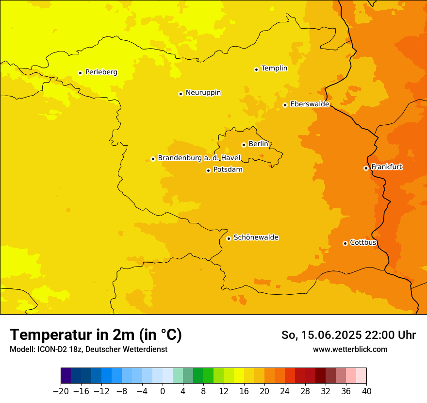 Modellkarten Temperatur