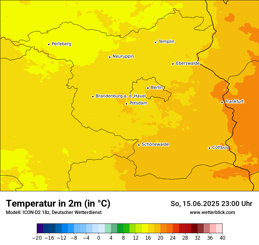 Modellkarten Temperatur