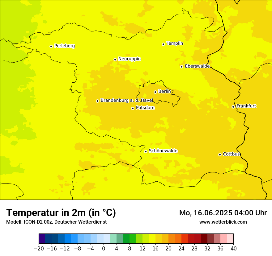 Modellkarten Temperatur