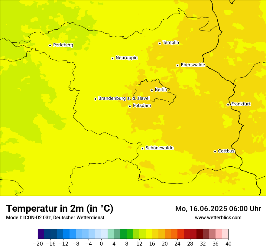 Modellkarten Temperatur