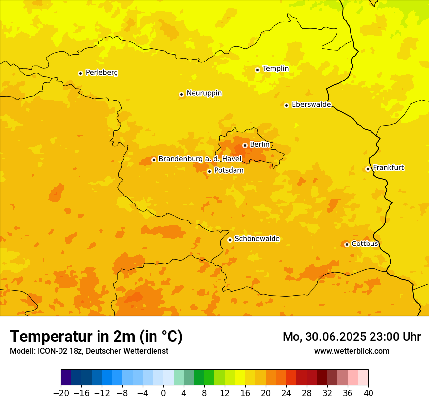 Modellkarten Temperatur