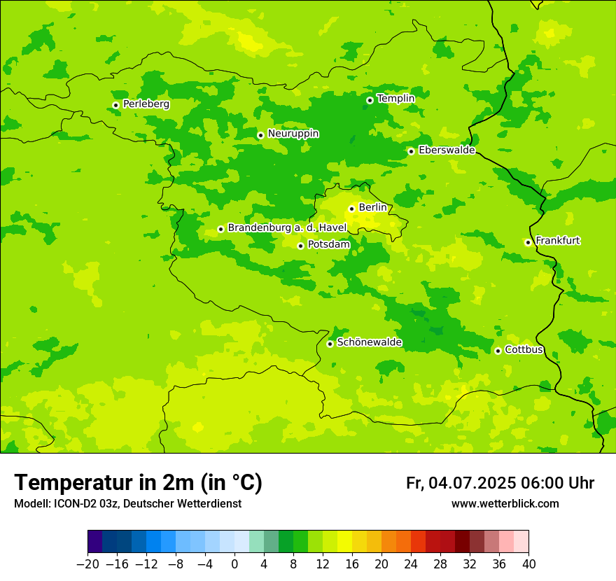 Modellkarten Temperatur