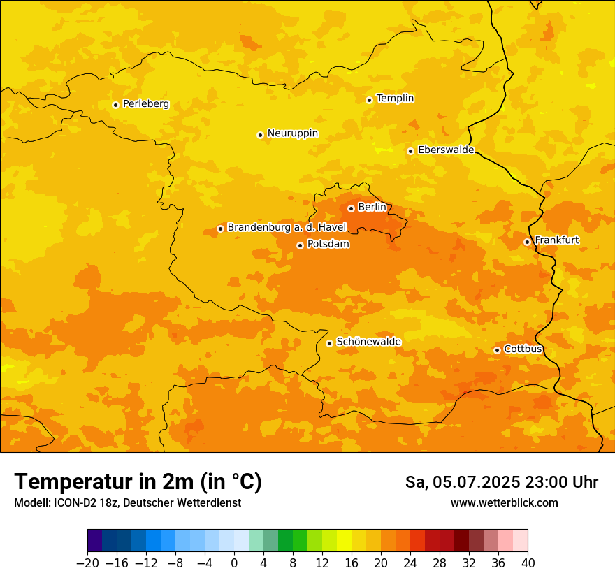 Modellkarten Temperatur
