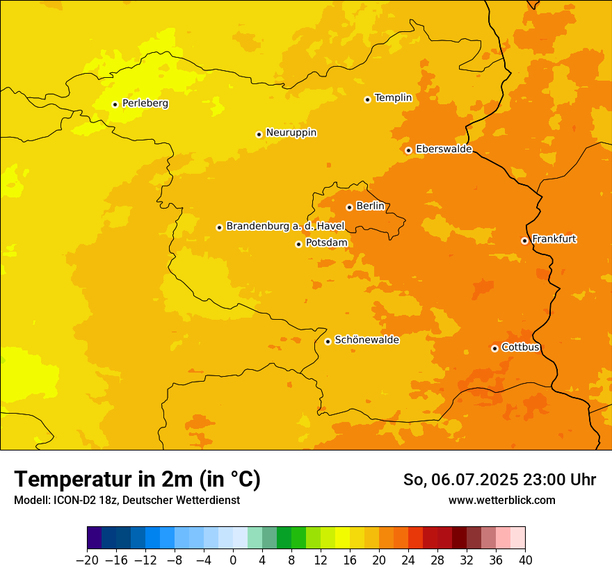 Modellkarten Temperatur
