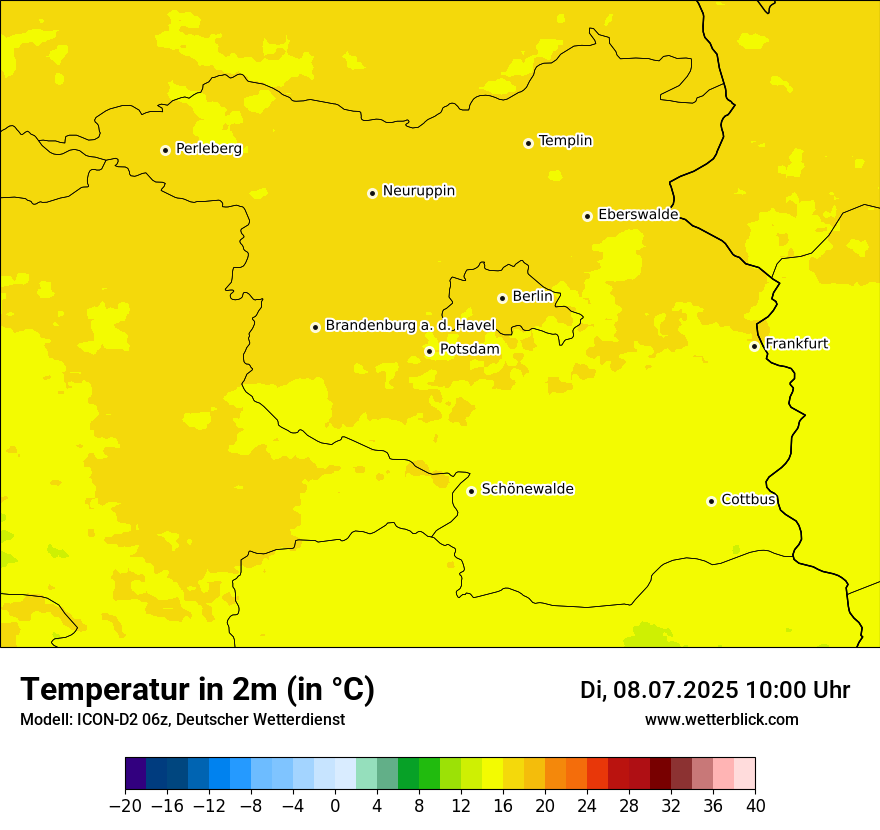 Modellkarten Temperatur