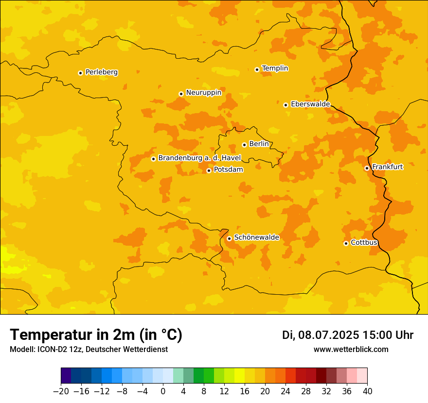 Modellkarten Temperatur