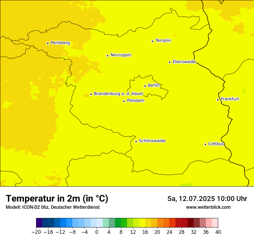 Modellkarten Temperatur