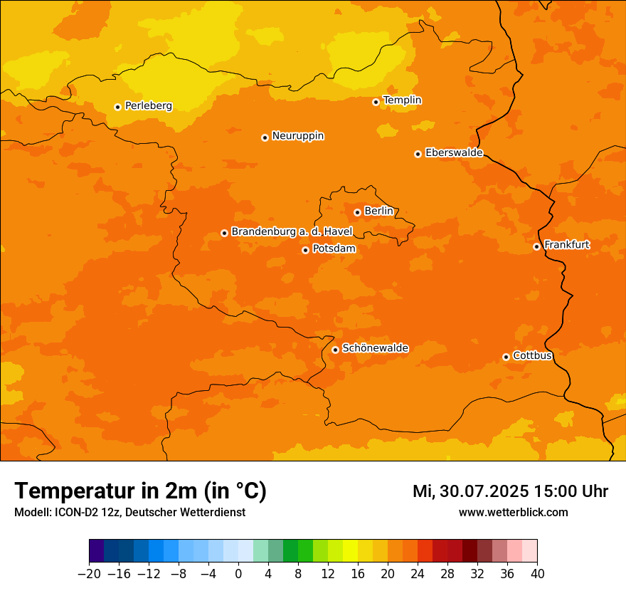 Modellkarten Temperatur