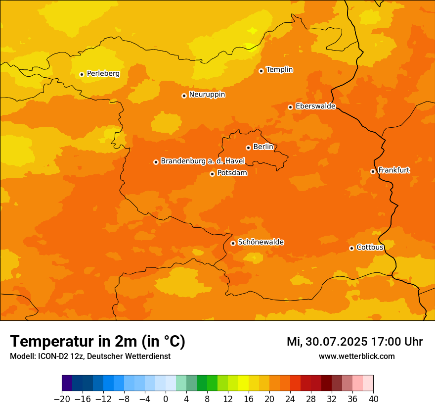 Modellkarten Temperatur