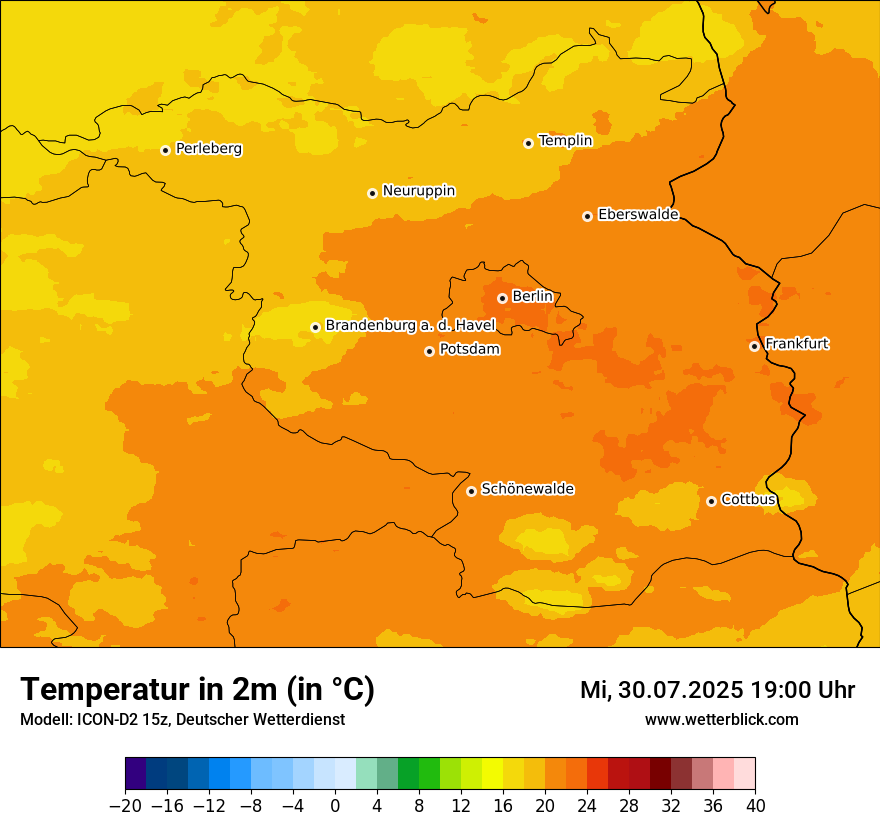 Modellkarten Temperatur