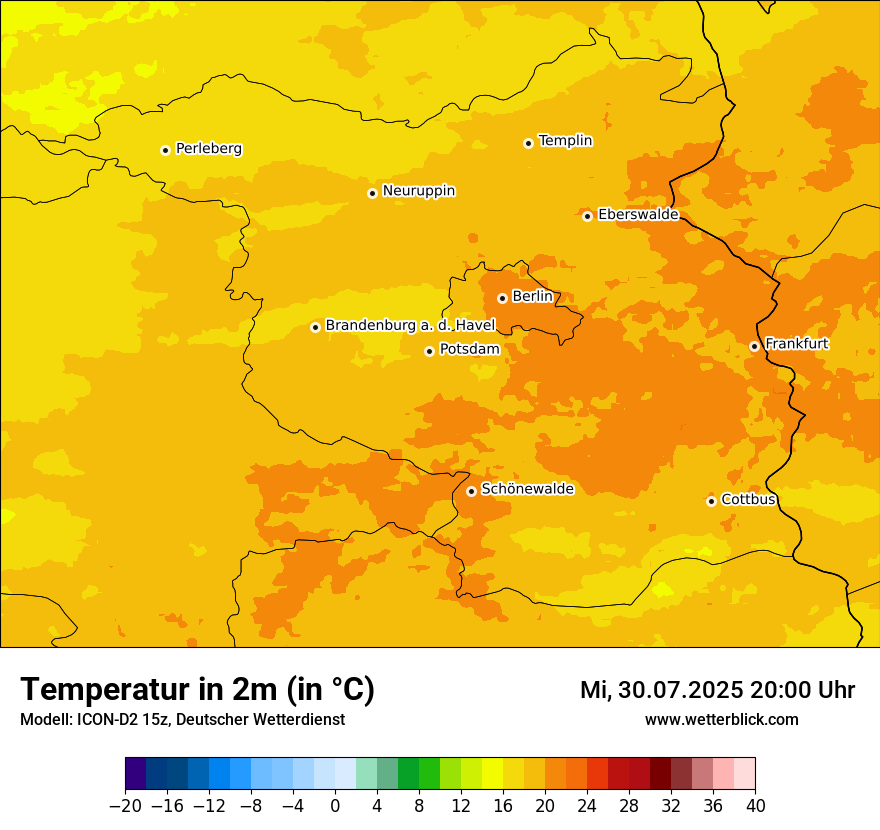 Modellkarten Temperatur