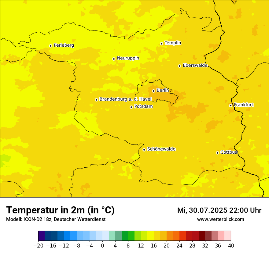 Modellkarten Temperatur