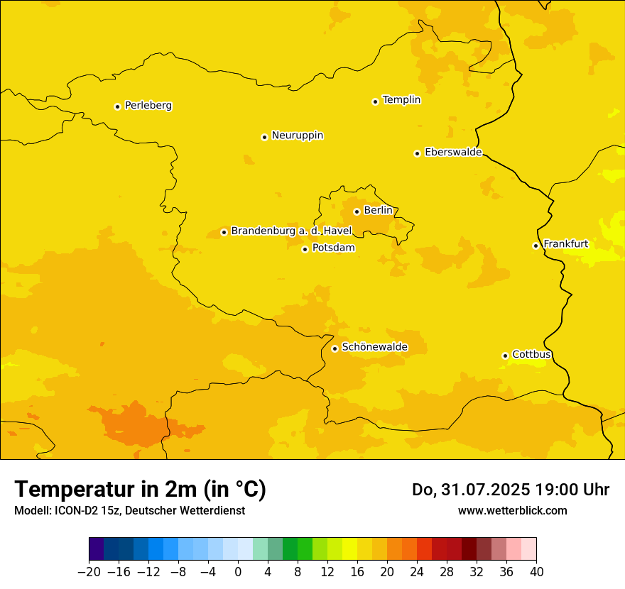 Modellkarten Temperatur