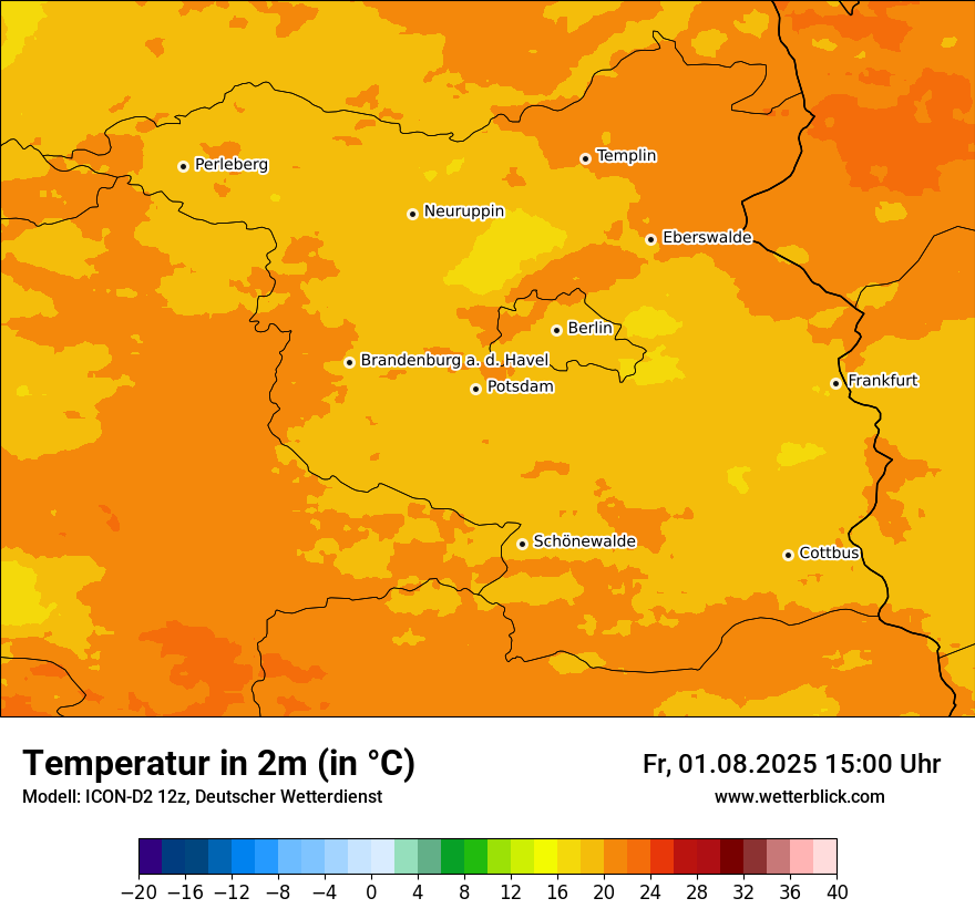 Modellkarten Temperatur
