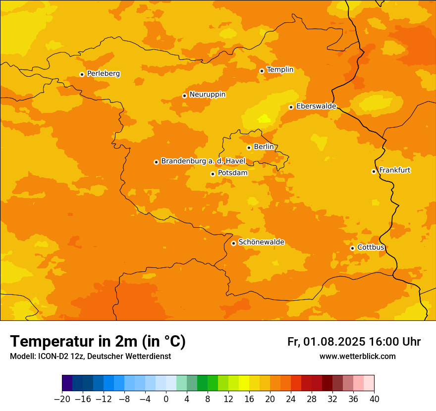 Modellkarten Temperatur