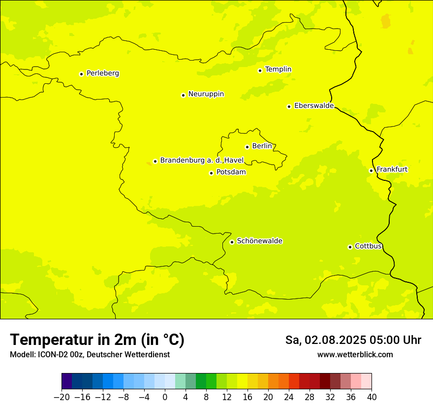 Modellkarten Temperatur