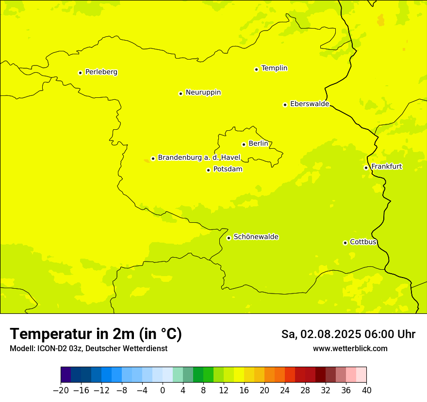 Modellkarten Temperatur