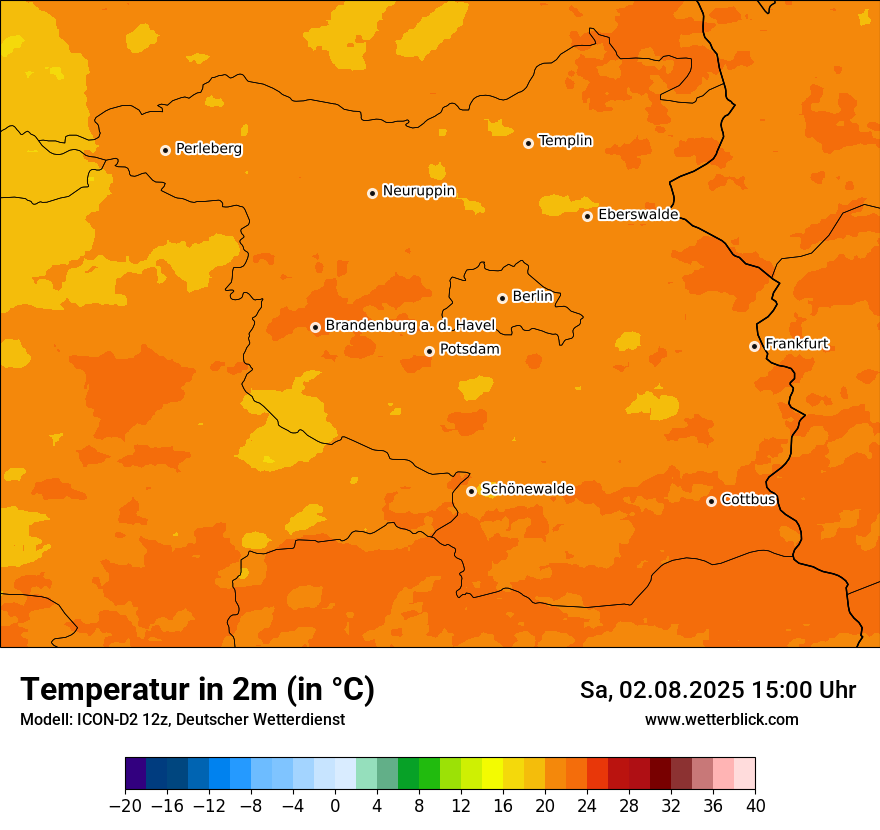Modellkarten Temperatur