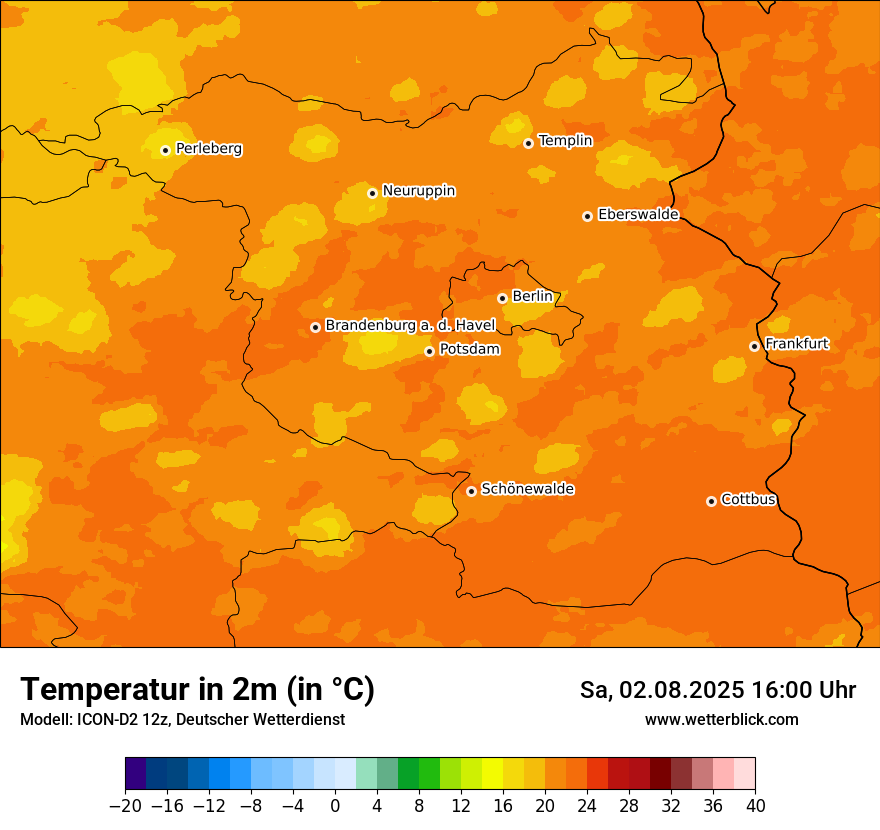 Modellkarten Temperatur